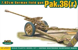 Збірна модель. Німецьке протитанкова гармата Pak. 36 (r) 1/72 ACE 72571