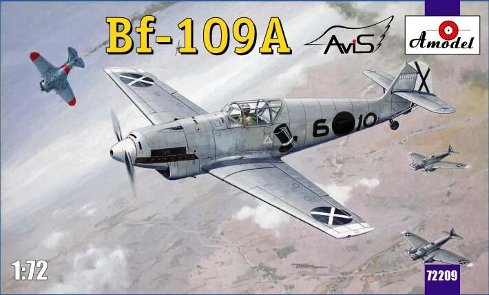 Сборная модель немецкого истребителя Messerschmitt Bf-109A. 1/72 AMODEL 72209 ##от компании## Хоббинет - сборные модели - ##фото## 1