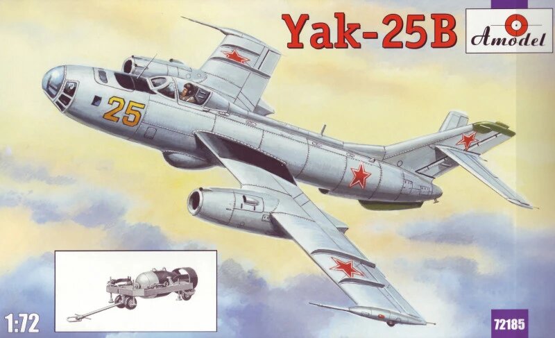 Сборная модель самолета Яковлев Як-25В. 1/72 AMODEL 72185 ##от компании## Хоббинет - сборные модели - ##фото## 1
