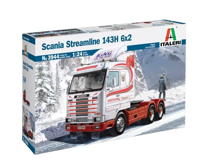 SCANIA Streamline 143H 6x2. Збірна модель автомобіля тягача в масштабі 1/24. ITALERI 3944 від компанії Хоббінет - збірні моделі - фото 1