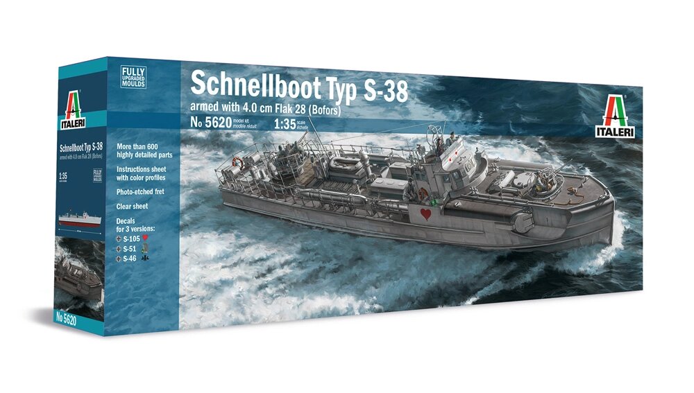 SCHNELLBOOT Typ S-38. 1/35 ITALERI 5620 від компанії Хоббінет - збірні моделі - фото 1