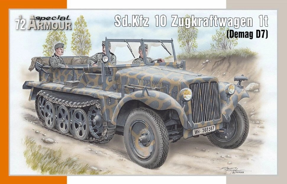 Sd. Kfz 10 Zugkraftwagen 1t (Demag D7). Збірна модель в масштабі 1/72. SPECIAL HOBBY 72021 від компанії Хоббінет - збірні моделі - фото 1