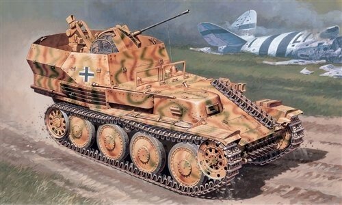 SD. KFZ.140 FLAKPZ. GEPARD. Збірна модель зенітної установки в масштабі 1/35. ITALERI 6461 від компанії Хоббінет - збірні моделі - фото 1