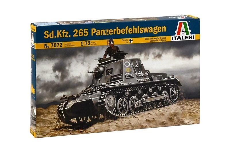 Sd. Kfz..265 Panzerbefehlswagen. Збірна модель німецького танка в масштабі 1/72. ITALERI 7072 від компанії Хоббінет - збірні моделі - фото 1