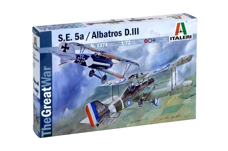SE5a / ALBATROS D. III. У наборі 2 збірні моделі літаків в масштабі 1/72. ITALERI тисяча триста сімдесят чотири від компанії Хоббінет - збірні моделі - фото 1