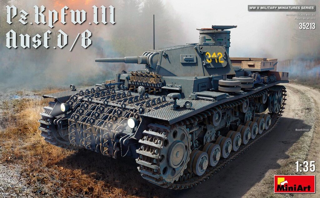 Середній Танк Pz. Kpfw. III Ausf. D / B. 1/35 MINIART 35213 від компанії Хоббінет - збірні моделі - фото 1