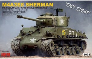 SHERMAN M4A3E8. Збірна пластикова модель американського танка в масштабі 1/35. RMF 5028