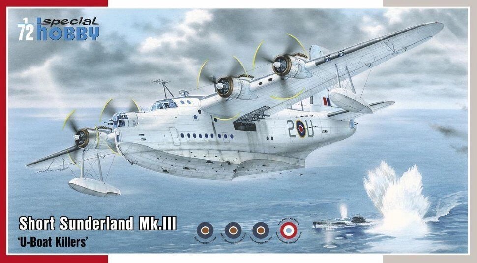 Short Sunderland Mk. III. Збірна модель літаючого човна в масштабі 1/72. SPECIAL HOBBY SH72304 від компанії Хоббінет - збірні моделі - фото 1