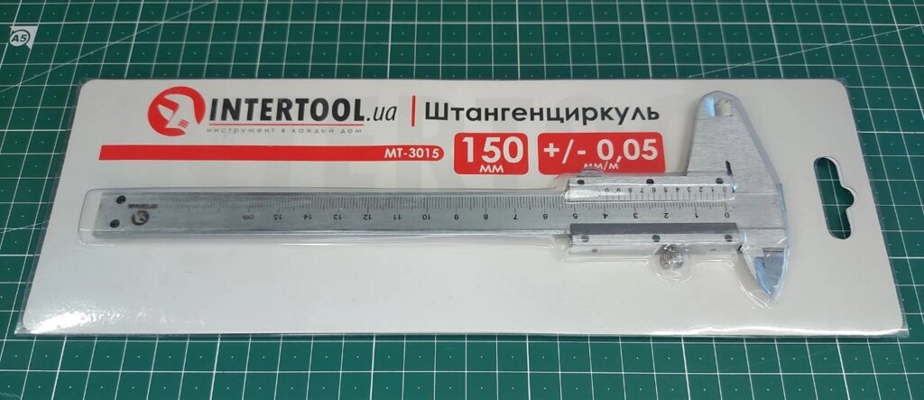 Штангенциркуль 150мм, +/- 0.05мм / м. INTERTOOL MT-3015 від компанії Хоббінет - збірні моделі - фото 1