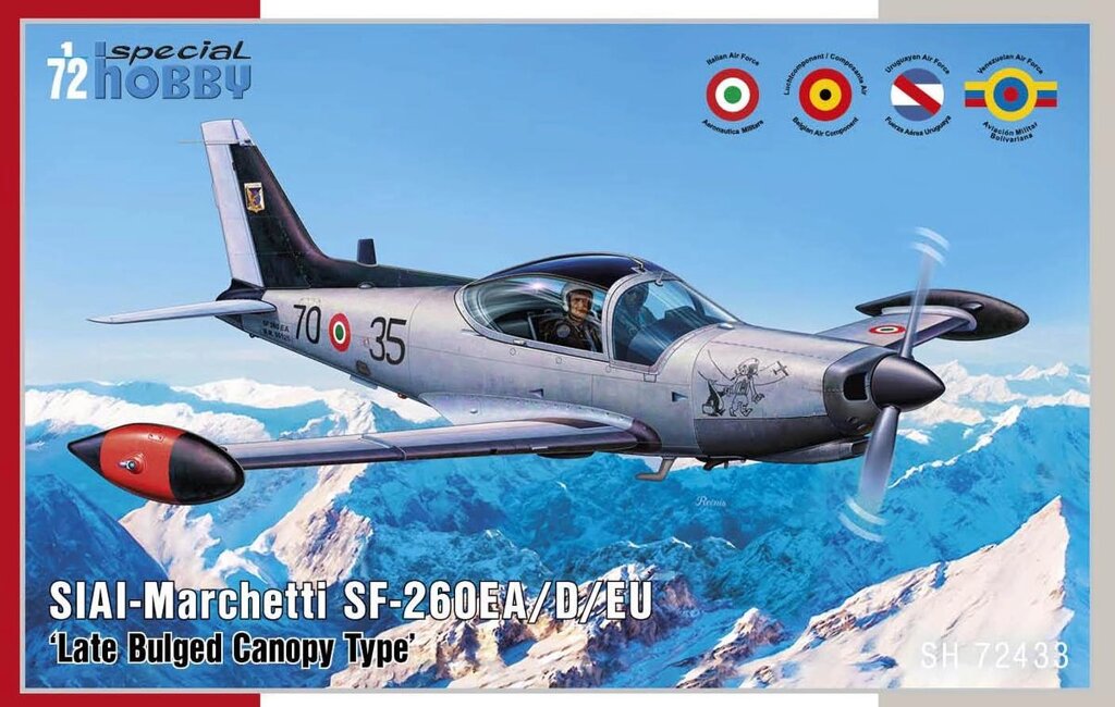 SIAI-Marchetti SF-260EA / D / EU 'Late Bulged Canopy Type'. SPECIAL HOBBY SH72433 від компанії Хоббінет - збірні моделі - фото 1