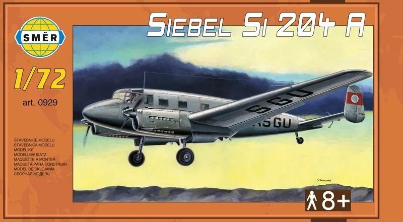 Siebel Si 204 A. Збірна модель літака в масштабі 1/72. SMER 0929 від компанії Хоббінет - збірні моделі - фото 1