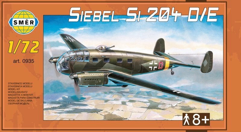Siebel Si 204 D / E. Збірна модель літака в масштабі 1/72. SMER 0935 від компанії Хоббінет - збірні моделі - фото 1