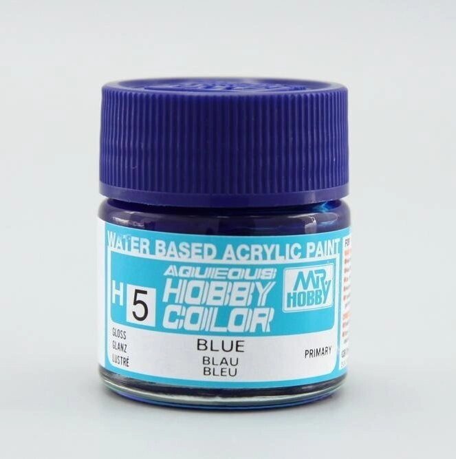 Синій глянцевий. 10 мл. MR. HOBBY H5 від компанії Хоббінет - збірні моделі - фото 1