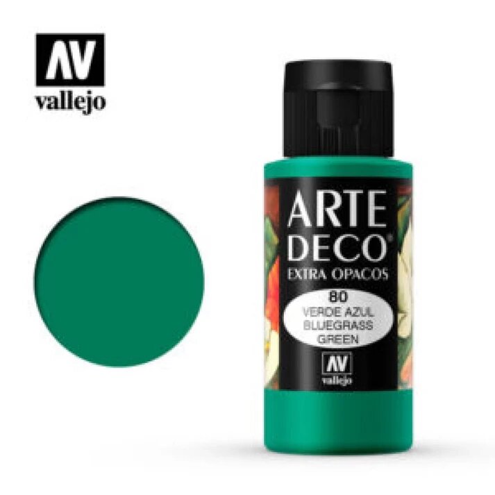 Синьо-зелений (Bluegrass Green). Фарба водорозчинна 35мл. VALLEJO ARTE DECO 83080 від компанії Хоббінет - збірні моделі - фото 1