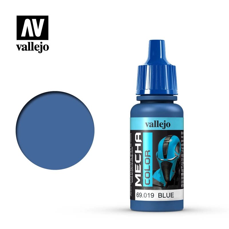 Синя. Атласна акрилова фарба для моделей 17 мл. VALLEJO Mecha Color 69019 від компанії Хоббінет - збірні моделі - фото 1