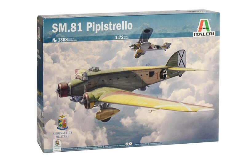 SM.81 PIPISTRELLO. Збірна модель літака в масштабі 1/72. ITALERI тисяча триста вісімдесят вісім від компанії Хоббінет - збірні моделі - фото 1