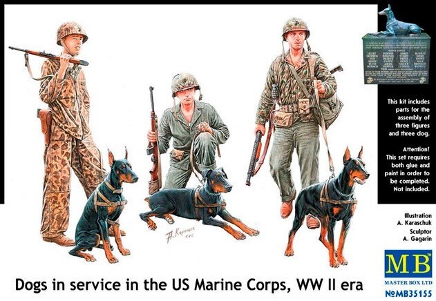 Собаки на службі ВМФ США. 1/35 MASTER BOX 35155 від компанії Хоббінет - збірні моделі - фото 1