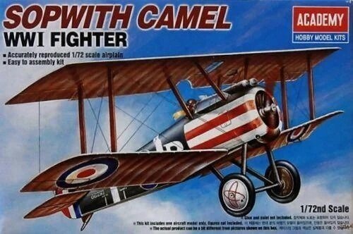 SOPWITH CAMEL WWII FIGHTER. Збірна модель в масштабі 1/72. ACADEMY 12447 від компанії Хоббінет - збірні моделі - фото 1