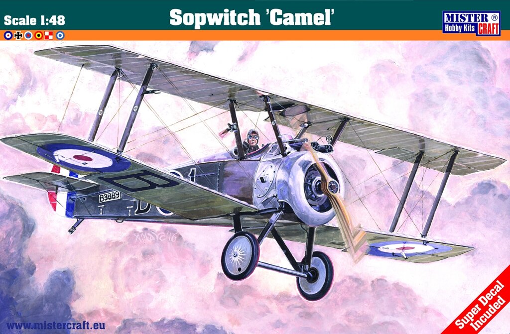 Sopwith "Camel". Збірна модель літака в масштабі 1/48. MISTER CRAFT D-231 від компанії Хоббінет - збірні моделі - фото 1