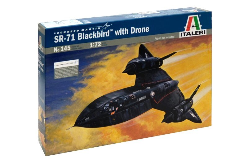 SR - 71 BLACK BIRD. Збірна модель літака в масштабі 1/72. ITALERI 145 від компанії Хоббінет - збірні моделі - фото 1