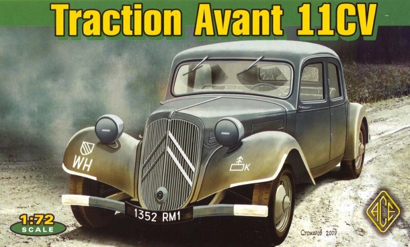 Staff Car Traction 11CV Французький легковий автомобіль. 1/72 ACE 72273 від компанії Хоббінет - збірні моделі - фото 1