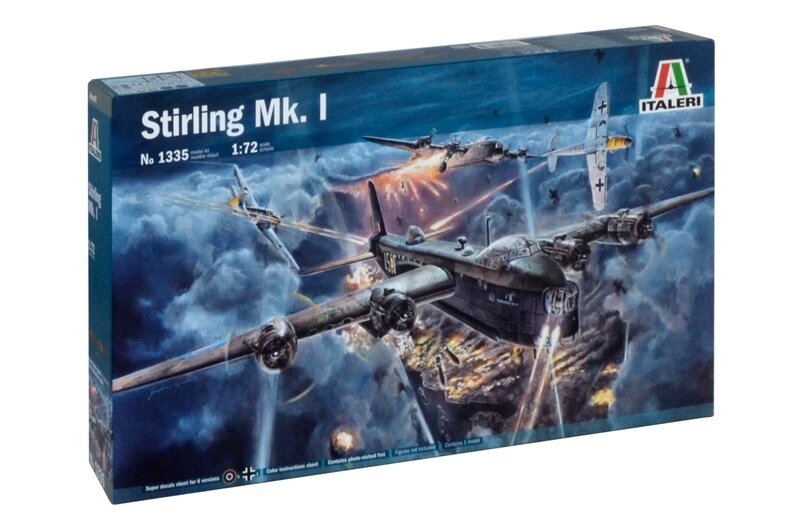 STIRLING Mk. I. Збірна модель британського бомбардувальника в масштабі 1/72. ITALERI тисячі триста тридцять п'ять від компанії Хоббінет - збірні моделі - фото 1