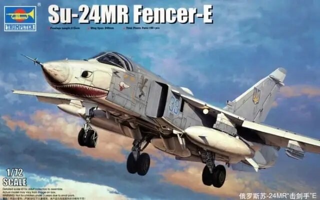 Су-24МР. Збірна модель бомбардувальника у масштабі 1/72. TRUMPETER 01672 від компанії Хоббінет - збірні моделі - фото 1