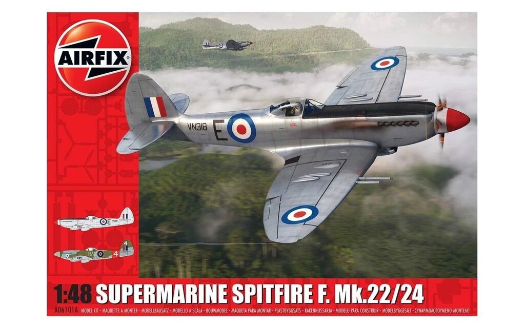 Supermarine Spitfire F. Mk.22 / 24. Збірна модель літака. 1/48 AIRFIX 06101A від компанії Хоббінет - збірні моделі - фото 1