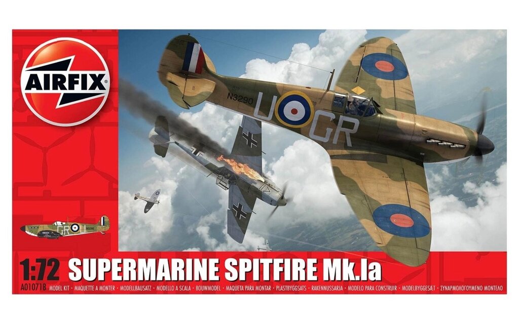 Supermarine Spitfire Mk. I. Збірна модель літака. 1/72 AIRFIX 01071B від компанії Хоббінет - збірні моделі - фото 1