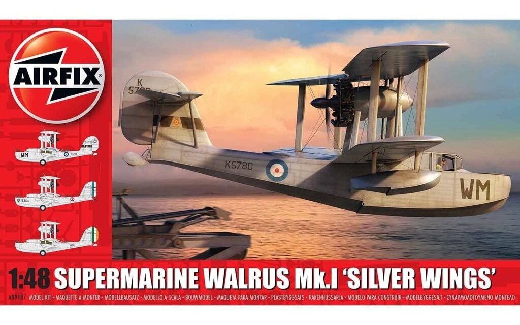 Supermarine Walrus Mk.1 "Silver Wings". 1/48 AIRFIX 09187 від компанії Хоббінет - збірні моделі - фото 1