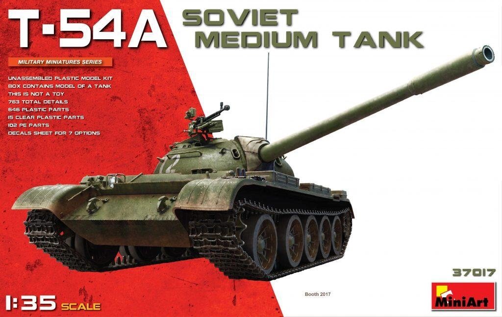 T-54A. Збірна модель радянського середнього танка. 1/35 MINIART 37017 від компанії Хоббінет - збірні моделі - фото 1