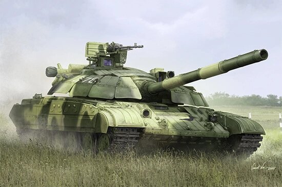 Т-64БМ "Булат". Сборная модель украинского танка в масштабе 1/35.  TRUMPETER 09592 ##от компании## Хоббинет - сборные модели - ##фото## 1