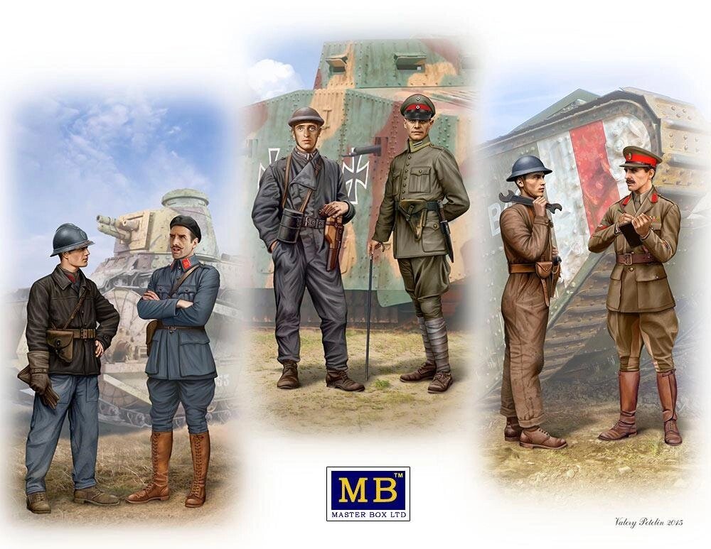 Танкісти Першої світової війни / Tankmen of WWI era. 1/35 MASTER BOX 35134 від компанії Хоббінет - збірні моделі - фото 1