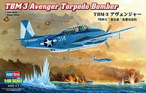 TBM-3 Avenger Torpedo Bomber. Збірна модель з фільму Мідуей. 1/48 HOBBY BOSS 80325 від компанії Хоббінет - збірні моделі - фото 1