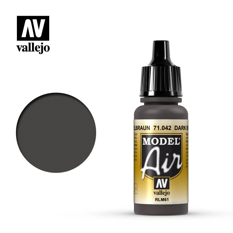 Темно-коричневий RLM61, 17 мл. VALLEJO MODEL AIR 71042 від компанії Хоббінет - збірні моделі - фото 1