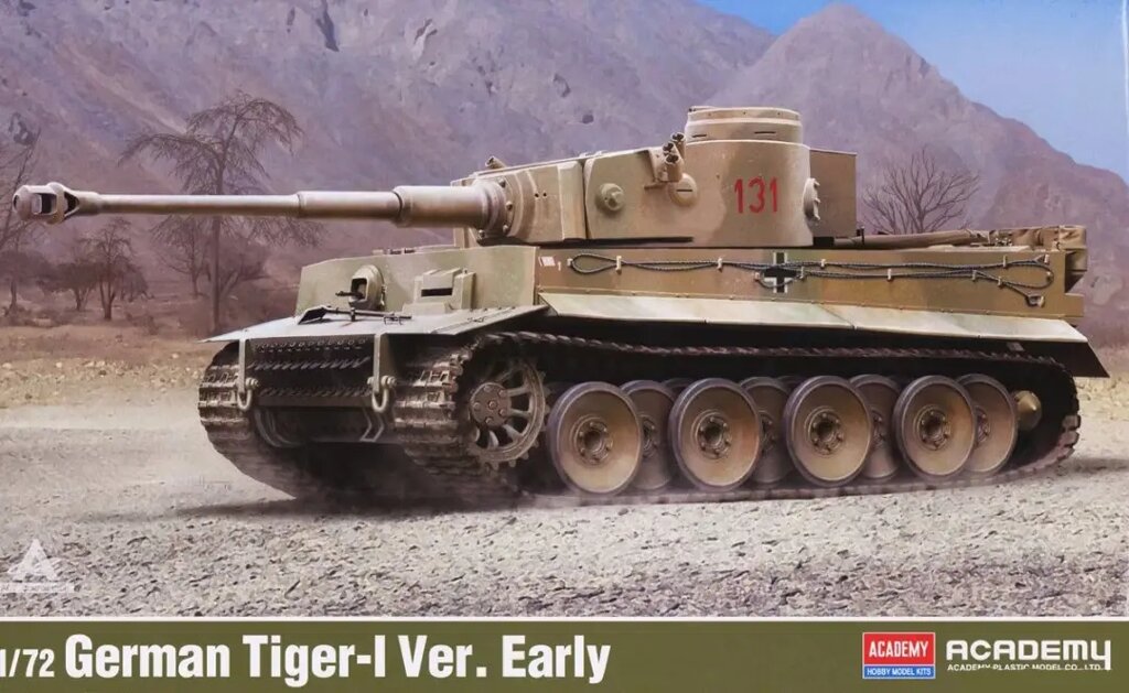 Tiger-I Ver. Early. Модель танка у масштабі 1/72. ACADEMY 13422 від компанії Хоббінет - збірні моделі - фото 1