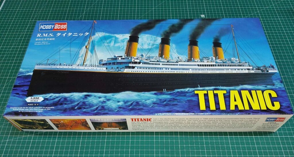 Титанік. Збірна модель R. M. S. Titanic в масштабі 1/550. HOBBY BOSS 81305 від компанії Хоббінет - збірні моделі - фото 1