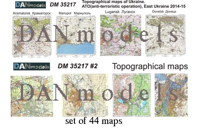 Топографічні карти зони АТО. Україна 2015. 1/35 DANMODELS DM35217 від компанії Хоббінет - збірні моделі - фото 1