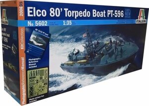Торпедний катер ELCO 80 "PT - 596 torpedo BOAT. збірна модель. 1/35 italeri 5602