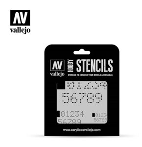 Трафарет "цифрові номера"vallejo ST-SF004