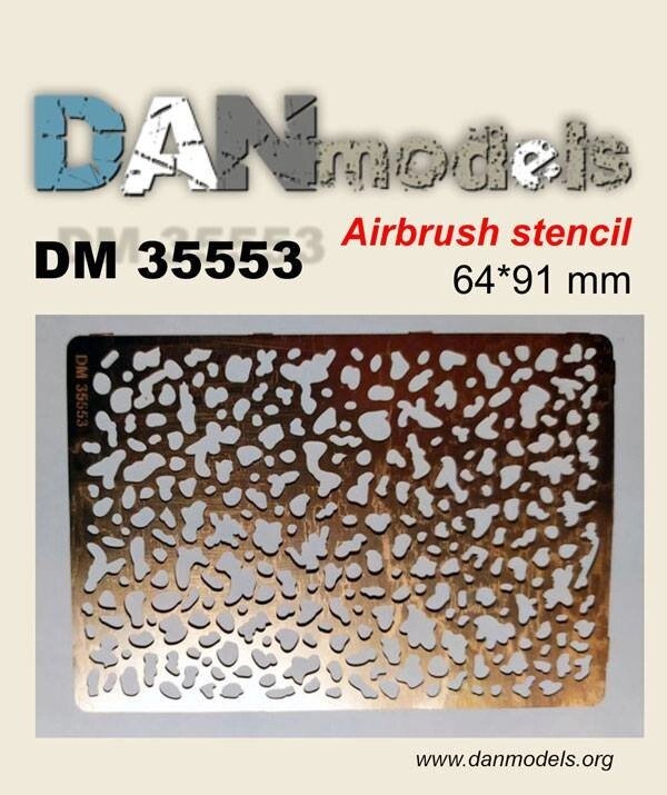Трафарет для нанесення плям. 1/35 DANMODELS 35553 від компанії Хоббінет - збірні моделі - фото 1