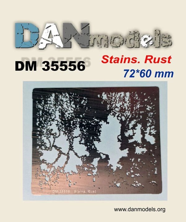 Трафарет №4 для нанесення плям іржі в масштабі 1/35. DANMODELS DM 35556 від компанії Хоббінет - збірні моделі - фото 1