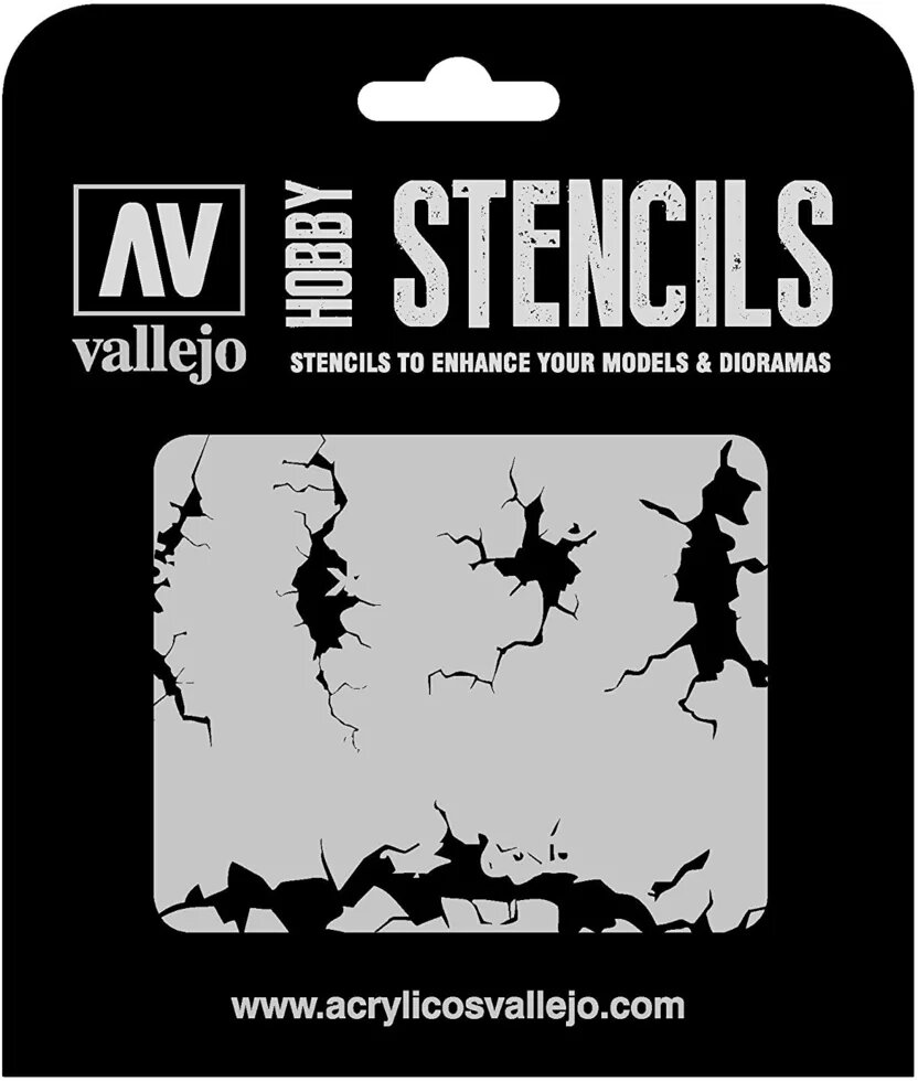 Трафарет "Тріснута стіна". VALLEJO ST-TX001 від компанії Хоббінет - збірні моделі - фото 1