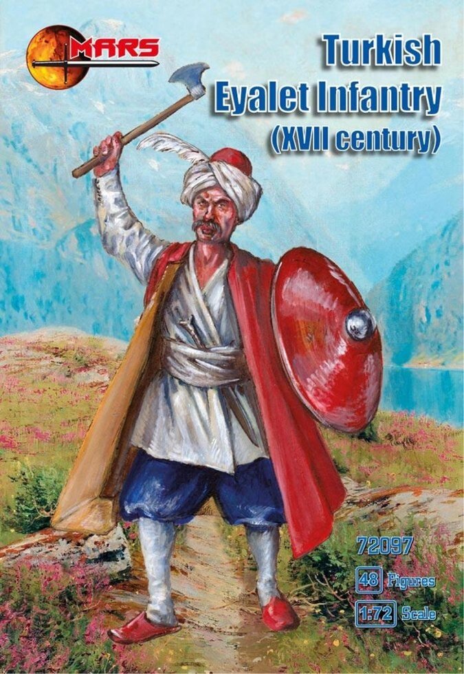 Турецька стрілецька піхота 17-го століття. 1/72 MARS 72097 від компанії Хоббінет - збірні моделі - фото 1