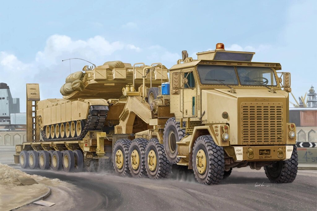 Тягач M1070 та напівпричіп для важкого обладнання M1000. HOBBY BOSS 85502 від компанії Хоббінет - збірні моделі - фото 1