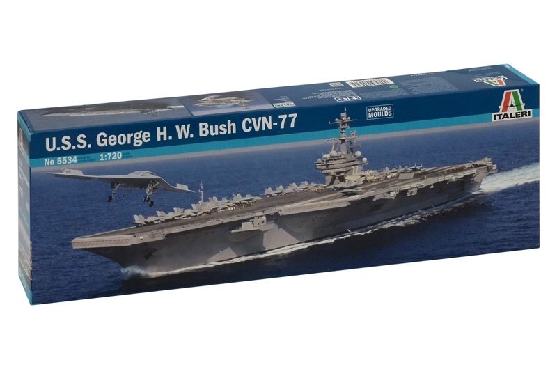 U. S. S. George H. W. Bush CVN-77. Збірна модель авіаносця в масштабі 1/720. ITALERI 5534 від компанії Хоббінет - збірні моделі - фото 1
