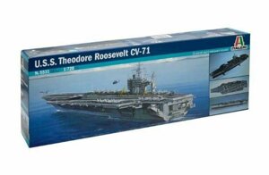 U. S. S. Roosevelt CVN-71 Американський авіаносець. Збірна пластикова модель корабля. 1/720 ITALERI 5531