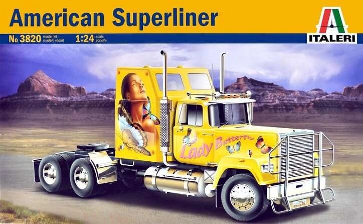 U. S. SUPERLINER. Збірна модель тягача у масштабі 1/24. ITALERI 3820 від компанії Хоббінет - збірні моделі - фото 1