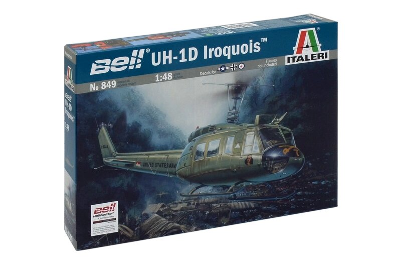UH-1D Iroquois. Збірна модель вертольота у масштабі 1/48. ITALERI 849 від компанії Хоббінет - збірні моделі - фото 1