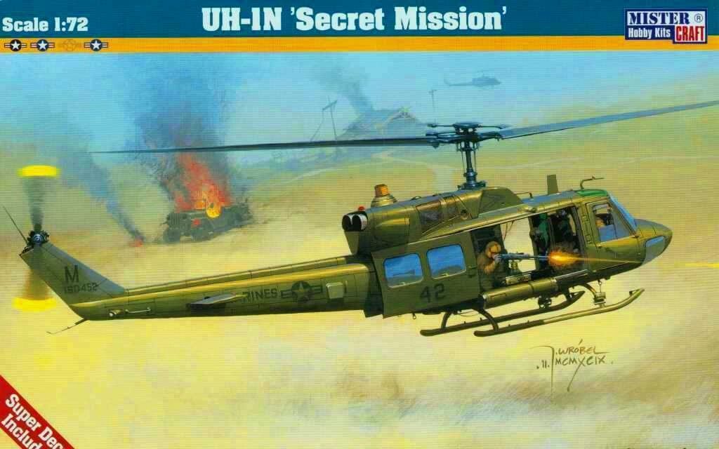 UH-1N 'Secret Mission'. Збірна модель гелікоптера в масштабі 1/72. MISTER CRAFT D-55 від компанії Хоббінет - збірні моделі - фото 1